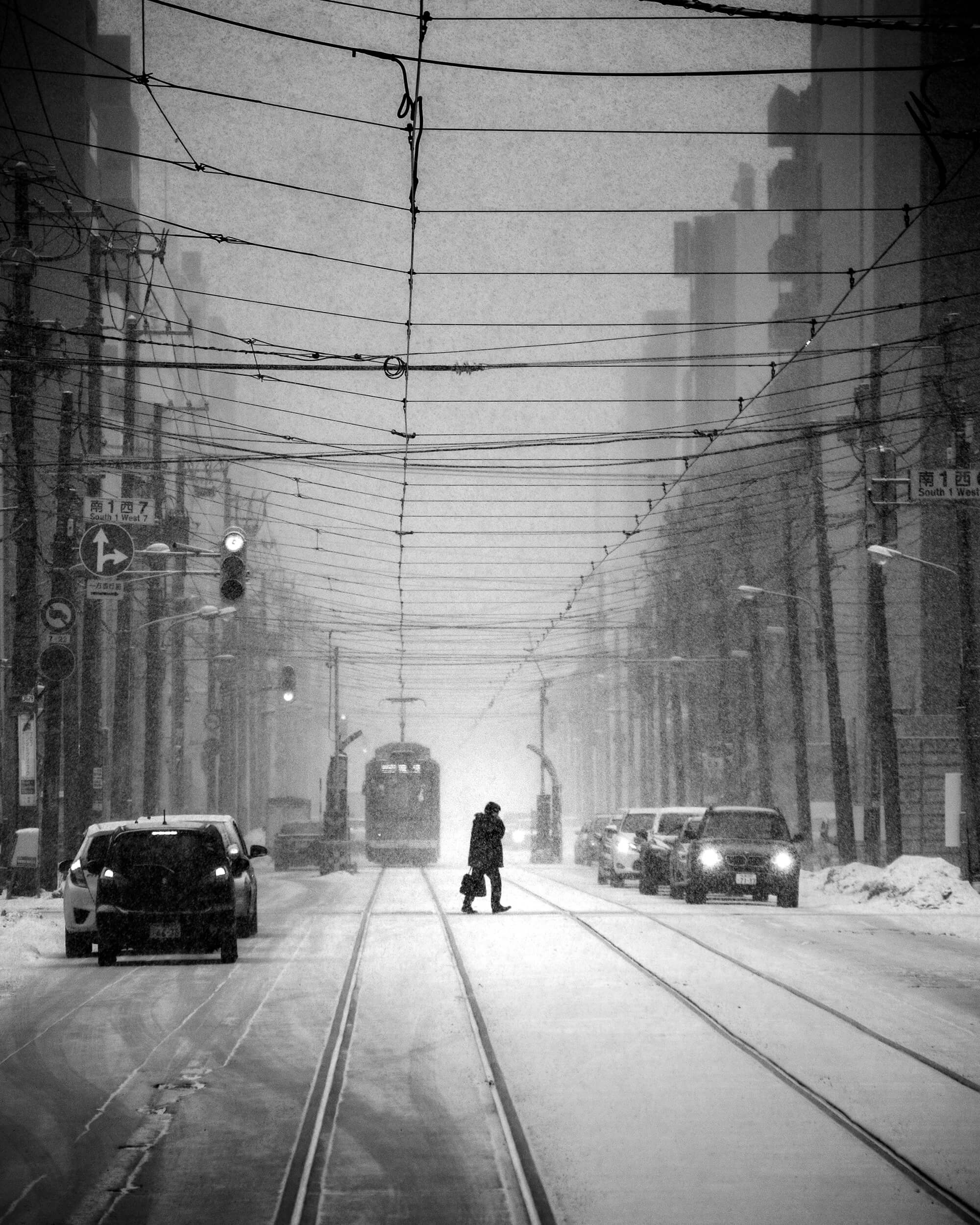 Snowstorm in Sapporo
