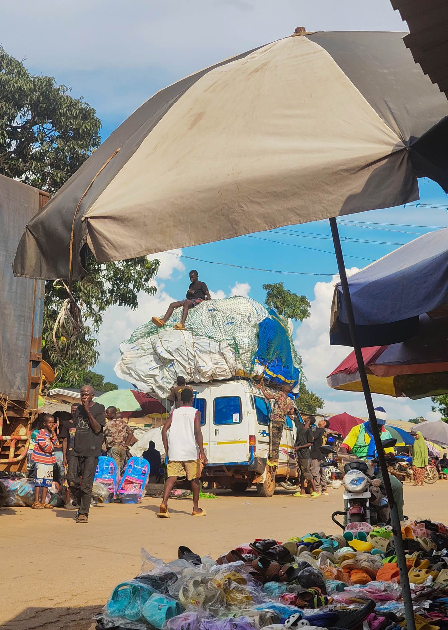 The loads above vehicles here were impressive