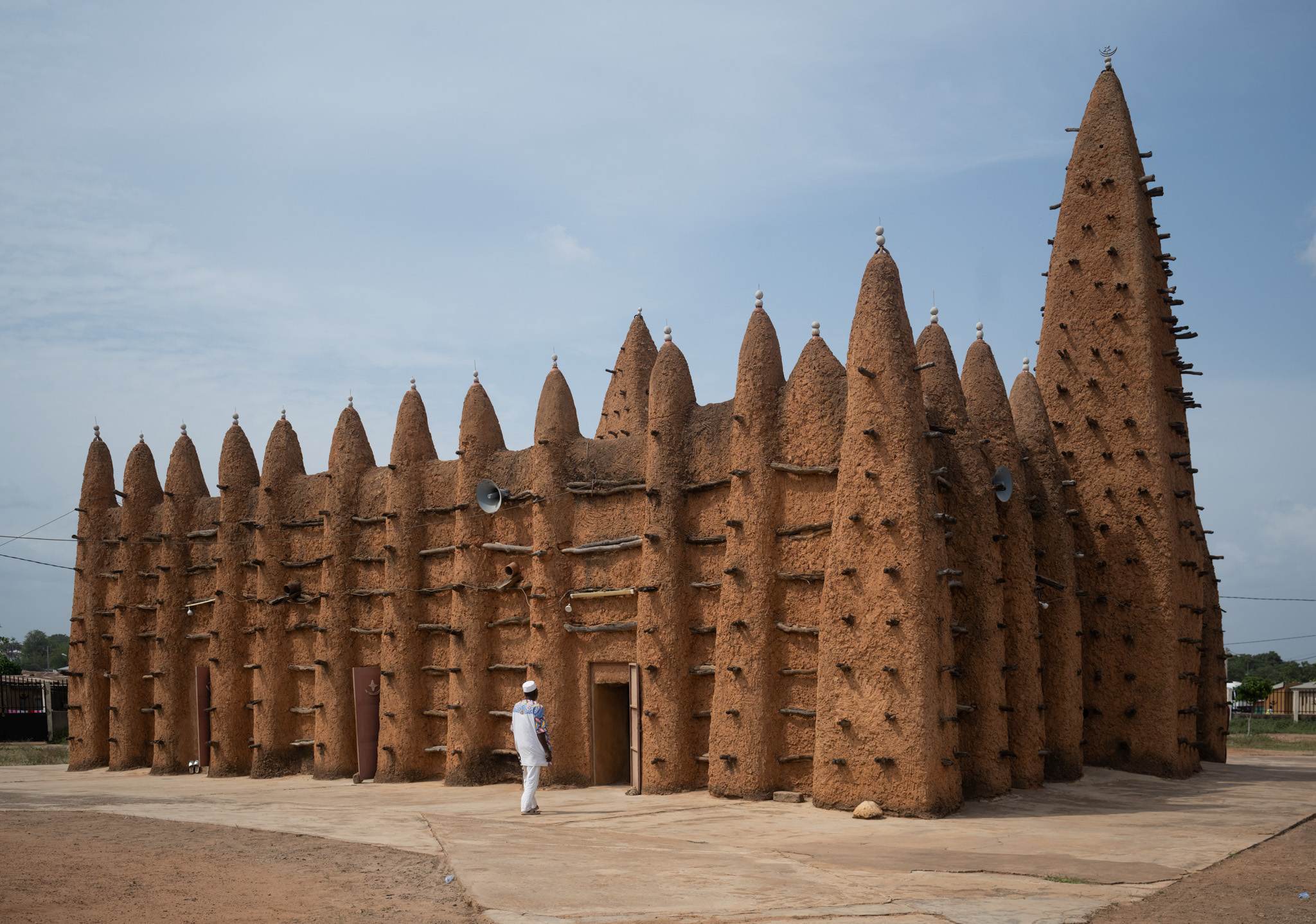 The door on the right is for the men, and the door on the left is for the women