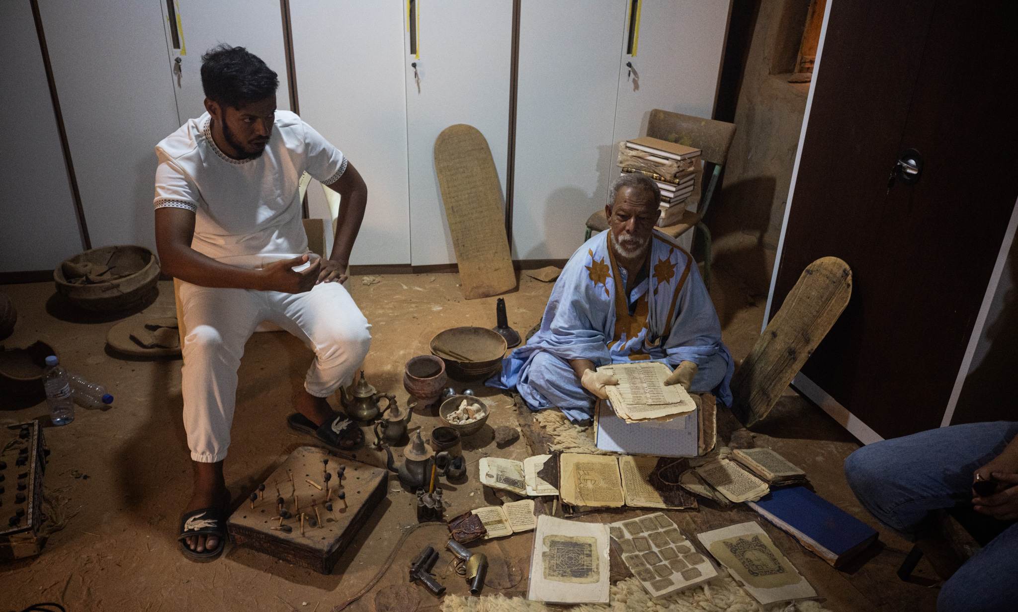 Inside one of the few remaining libraries