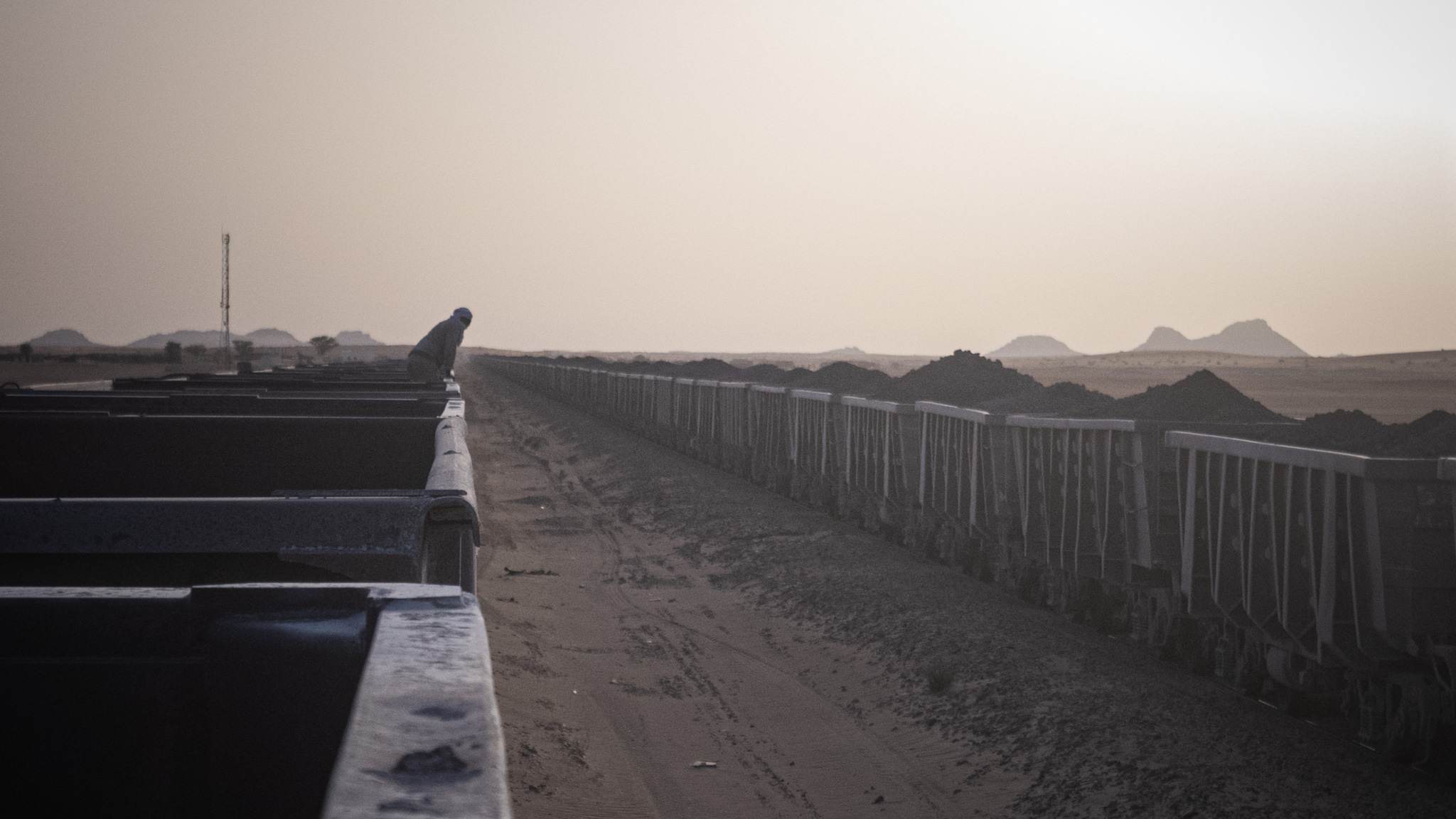 Climbing up the wagon to see how far along we are