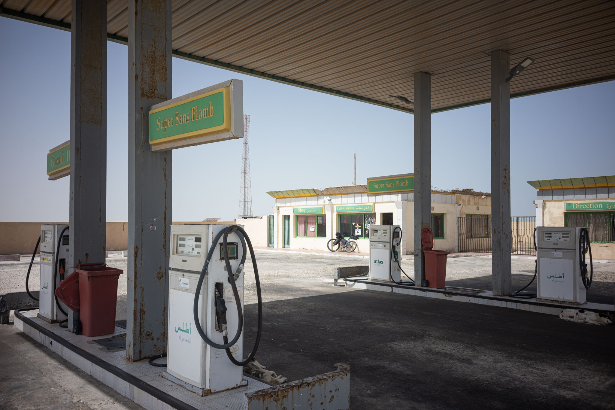 Petrol station in the desert