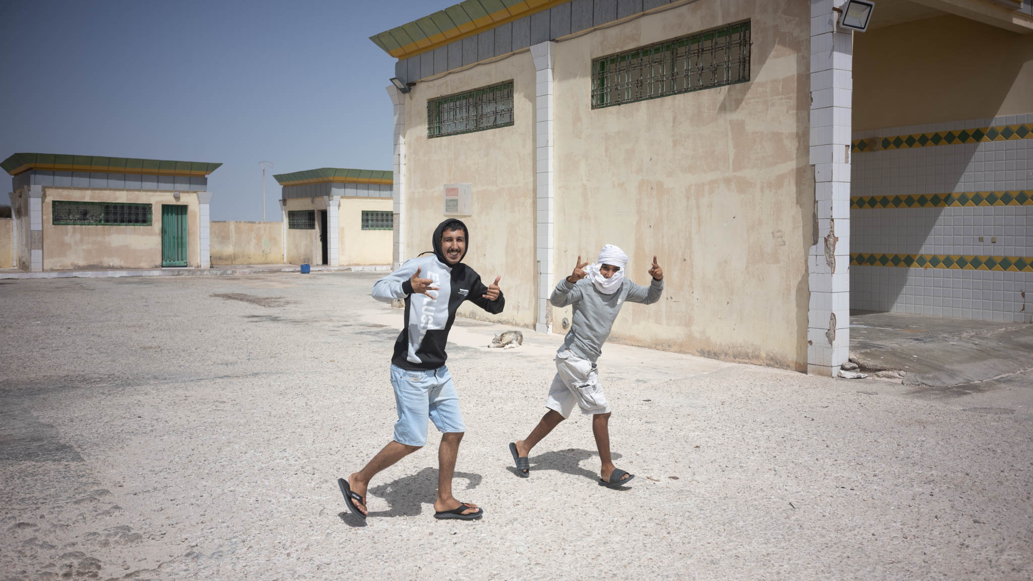 Some friendly people in the Sahara