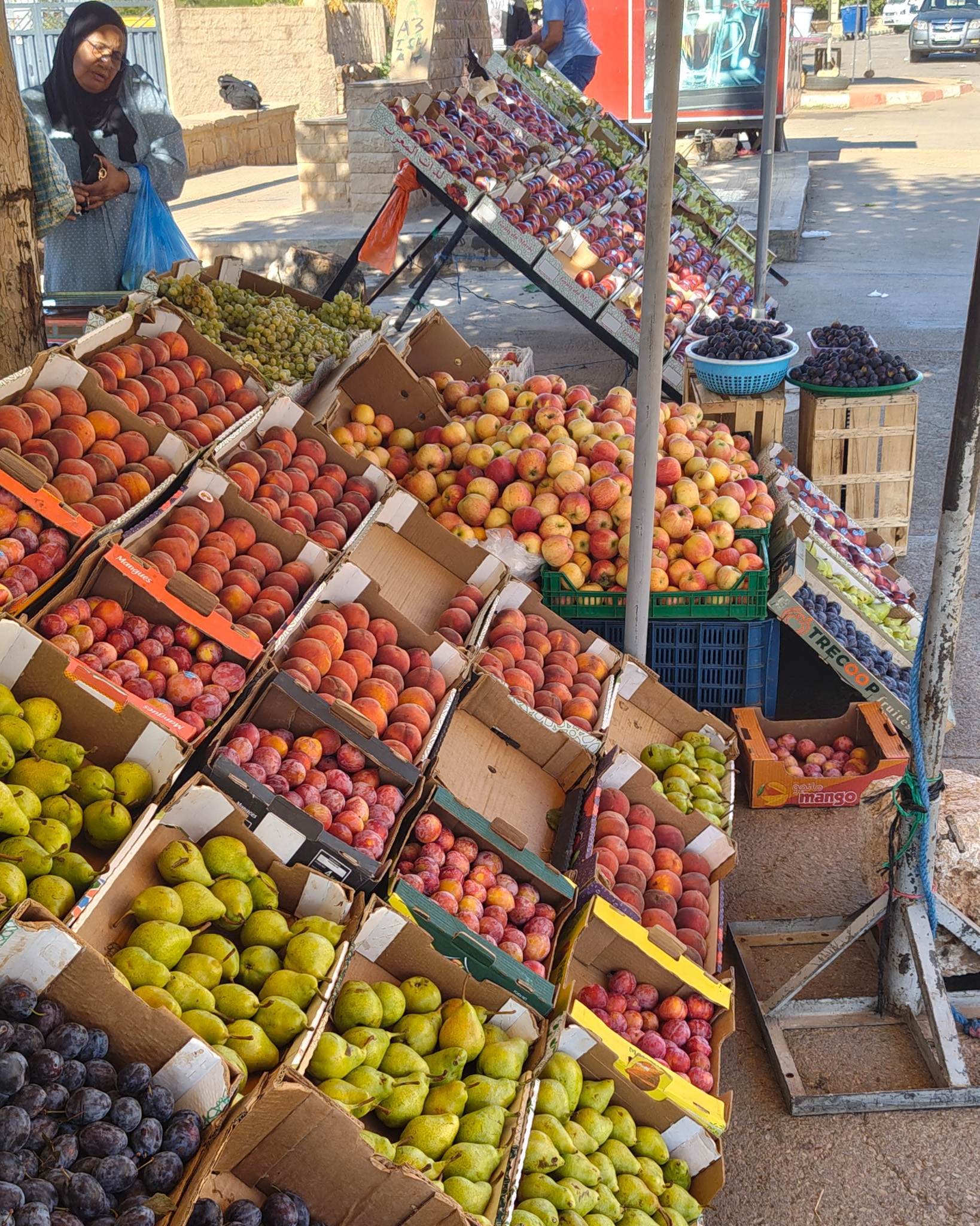 Fruit stand on the side of the road