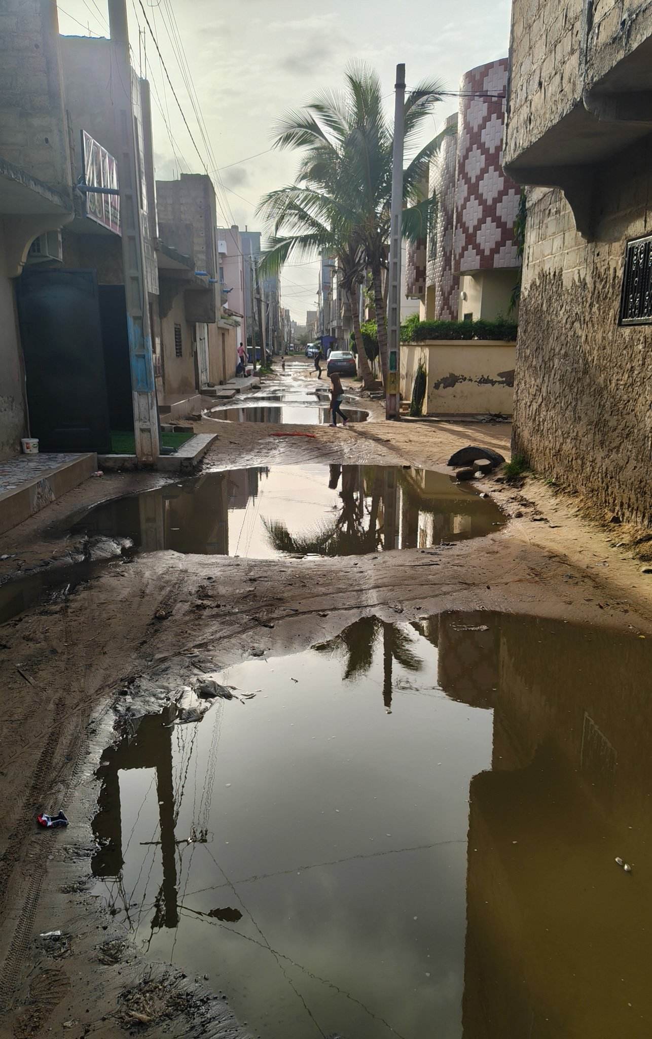 The roads after some rains in Dakar