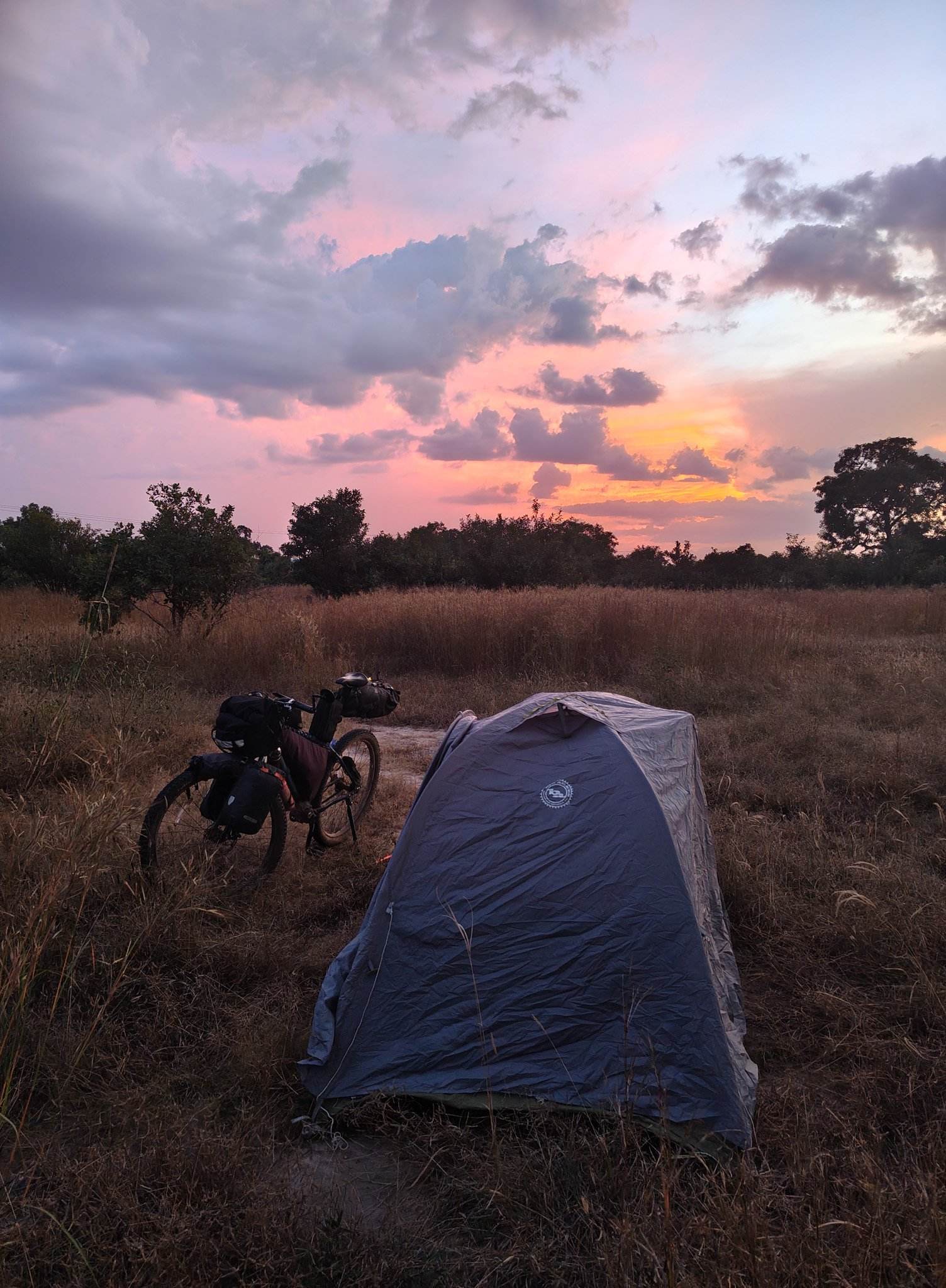 Camping site somewhere in Senegal, I tried to find a more secluded spot after the run-in with police a few days earlier
