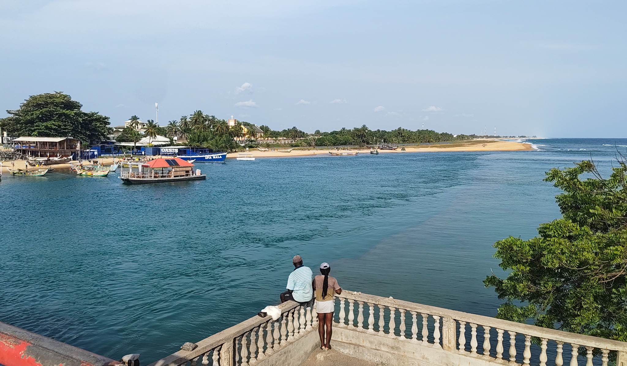 A couple looking out at the view in Aneho